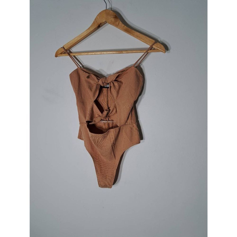 Reformation Rust Brown One-Piece Cutout Jumpsuit Romper